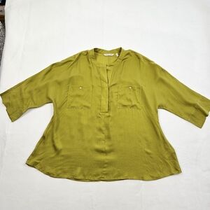 Soft Surroundings Ayanna Tunic Women’s Medium Chartreuse Excellent Condition EUC